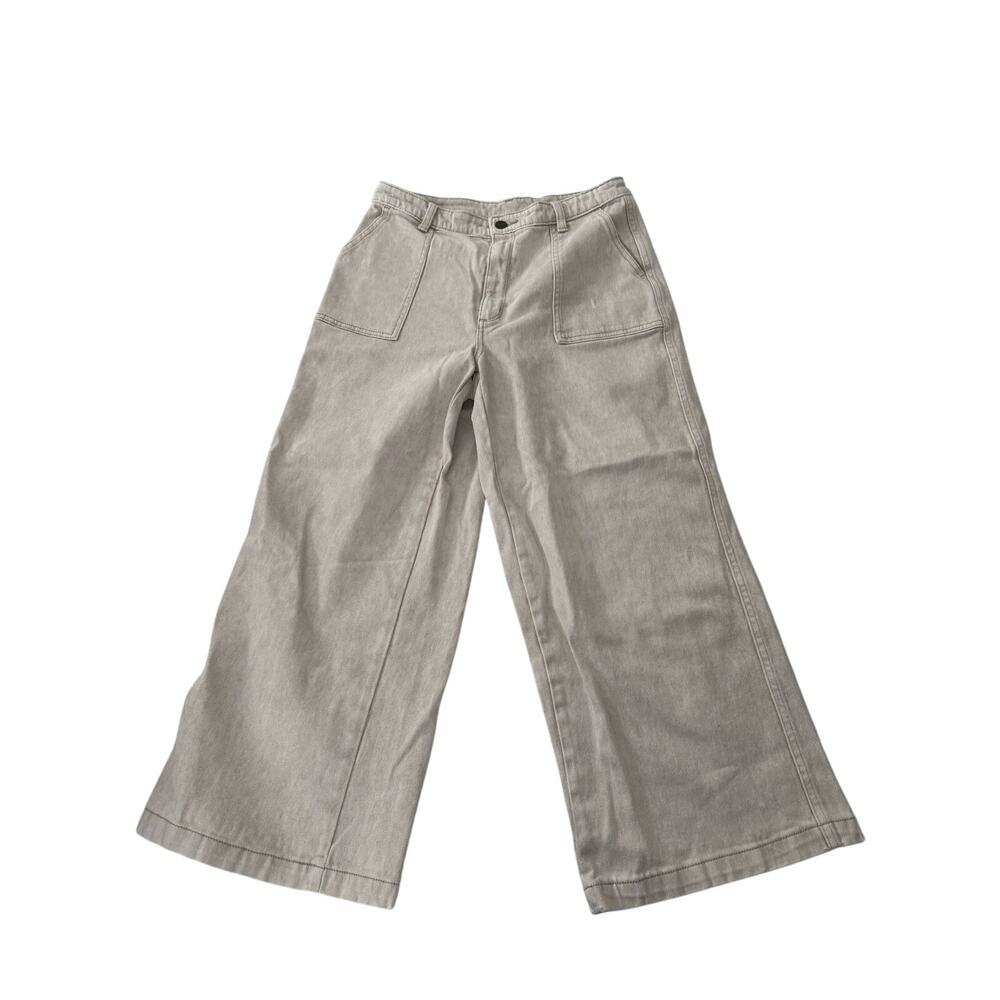 Universal Thread 28 Women’s Jeans Utility Wide Leg High Rise Tan Jeans 28R 6